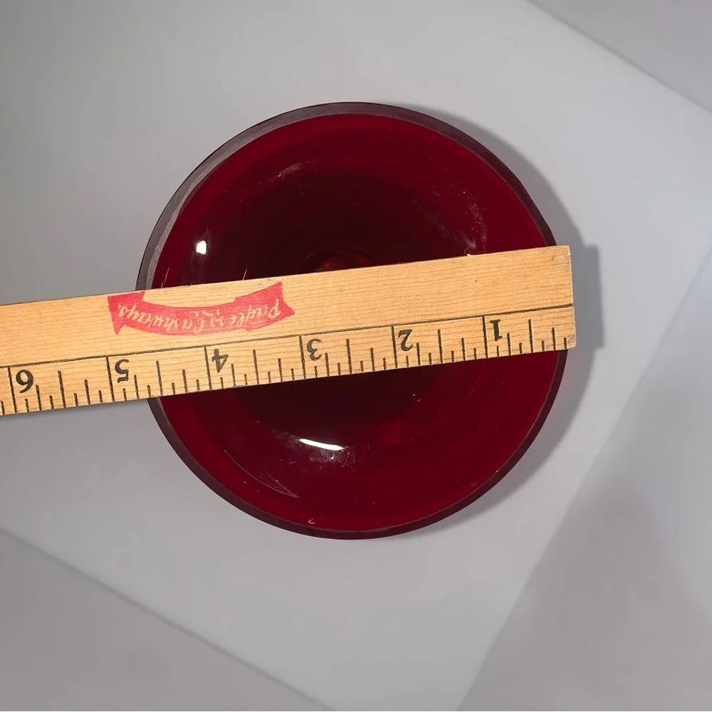 Vintage Red Glass Vase unique style